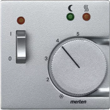   Schneider Electric Merten 535860 fedlap kapcsolós padlótermosztáthoz  alumínium - System-M (M-Plan / M-Pure / M-Smart)