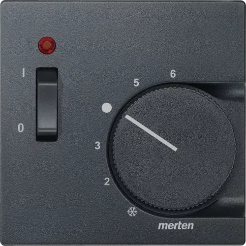 Schneider Electric Merten 536114 Fedlap, kapcsolós termosztátokhoz, System-M, antracit