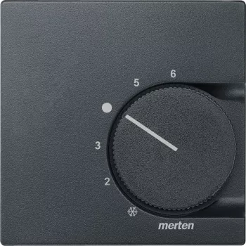   Schneider Electric Merten 536214 fedlap váltóérintkezővel ellátott szobatermosztátokhoz  antracit - System-M (M-Plan / M-Pure / M-Smart)
