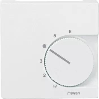   Schneider Electric Merten 536219 fedlap váltóérintkezővel ellátott szobatermosztátokhoz  mattfehér - System-M (M-Plan / M-Pure / M-Smart)