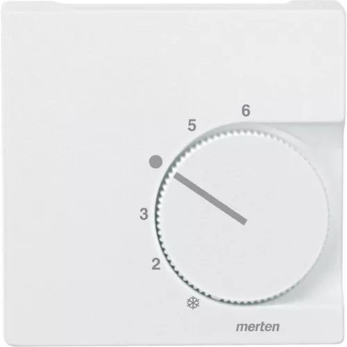Schneider Electric Merten 536219 fedlap váltóérintkezővel ellátott szobatermosztátokhoz  mattfehér - System-M (M-Plan / M-Pure / M-Smart)