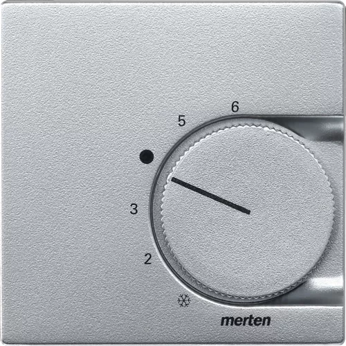 Schneider Electric Merten 536260 fedlap váltóérintkezővel ellátott szobatermosztátokhoz  alumínium - System-M (M-Plan / M-Pure / M-Smart)