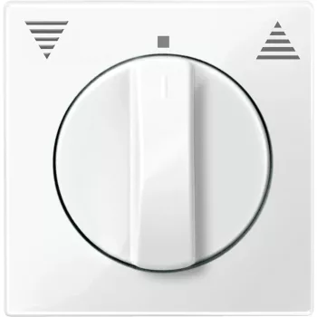 Schneider Electric Merten 567119 Fedlap, forgatógombos redőnynyomóhoz, System-M, polárfehér