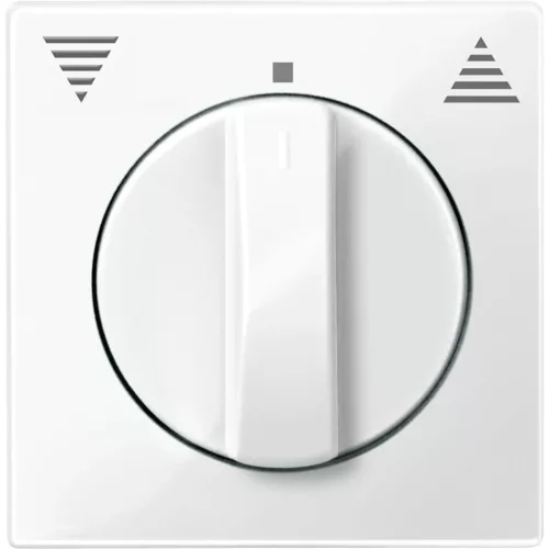Schneider Electric Merten 567119 Fedlap, forgatógombos redőnynyomóhoz, System-M, polárfehér
