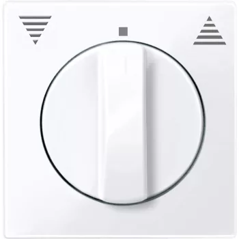 Schneider Electric Merten 567125 Fedlap, forgatógombos redőnynyomóhoz, System-M, aktívfehér