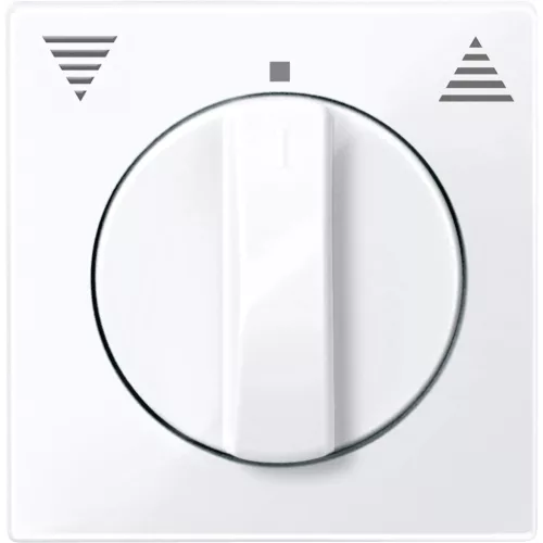Schneider Electric Merten 567125 Fedlap, forgatógombos redőnynyomóhoz, System-M, aktívfehér