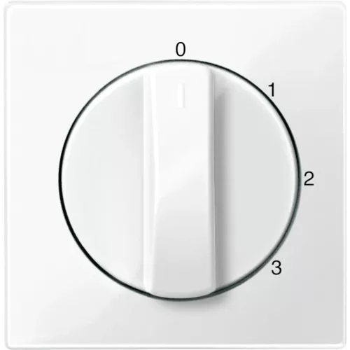 Schneider Electric Merten 567219 Fedlap, 3 állású forgatógombos kapcsolóhoz, System-M, polárfehér