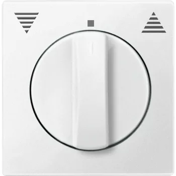 Schneider Electric Merten 569819 Fedlap, forgatógombos redőnynyomóhoz, System-M, mattfehér