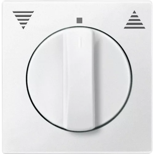 Schneider Electric Merten 569819 Fedlap, forgatógombos redőnynyomóhoz, System-M, mattfehér
