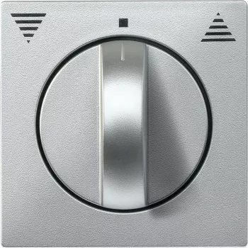   Schneider Electric Merten 569860 fedlap forgatógombos redőnynyomóhoz  alumínium - System-M (M-Plan / M-Pure / M-Smart)