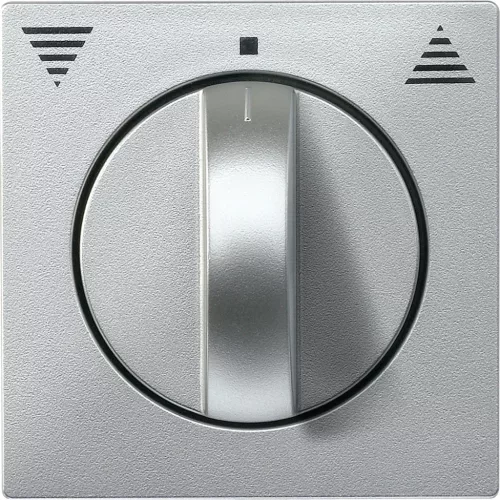Schneider Electric Merten 569860 Fedlap, forgatógombos redőnynyomóhoz, System-M, alumínium