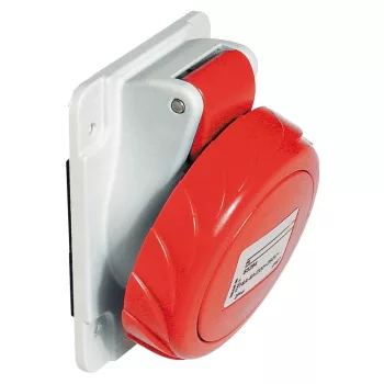   Schneider Electric, 81295, ipari csatlakozó beépíthető dugalj ferde 5P (3P+N+F) 125A 6h, 400V 50/60 Hz, IP67, Dafb-1254, piros, csavaros csatlakozás, PratiKa (Schneider 81295)