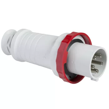   Schneider Electric, 81395, ipari csatlakozó lengő dugvilla egyenes 5P (3P+N+F) 125A 6h, 400V 50/60 Hz, IP67, Dfh-1254, piros, csavaros csatlakozás, PratiKa (Schneider 81395)