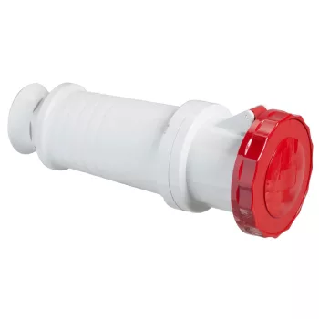   Schneider Electric, 81483, ipari csatlakozó lengő dugalj egyenes 5P (3P+N+F) 63A 6h, 400V 50/60 Hz, IP67, Dafh-634, piros, csavaros csatlakozás, PratiKa (Schneider 81483)