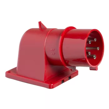   Schneider Electric, 81807, ipari csatlakozó beépíthető dugvilla ferde 3P (2P+F) 16A 9h, 400V 50/60 Hz, IP44, piros, csavaros csatlakozás, PratiKa (Schneider 81807)