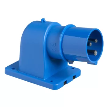   Schneider Electric, 81816, ipari csatlakozó beépíthető dugvilla ferde 3P (2P+F) 32A 6h, 230V 50/60 Hz, IP44, Dfb-322, kék, csavaros csatlakozás, PratiKa (Schneider 81816)