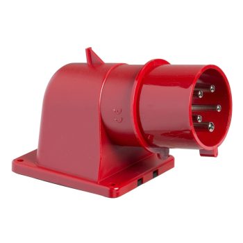   Schneider Electric, 81821, ipari csatlakozó beépíthető dugvilla ferde 5P (3P+N+F) 32A 6h, 400V 50/60 Hz, IP44, Dfb-324, piros, csavaros csatlakozás, PratiKa (Schneider 81821)