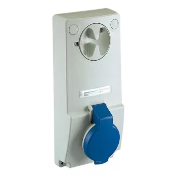   Schneider 82042 UNIKA Panelre szerelhető, reteszelhető aljzat, 2P+F, 6h, 32A, 250V, IP44, védelem nélkül