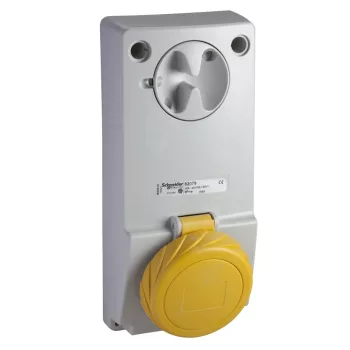   Schneider 82080 UNIKA Panelre szerelhető, reteszelhető aljzat, 3P+N+F, 4h, 16A, 130V, IP65, védelem nélkül