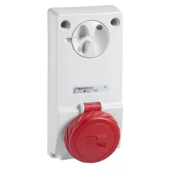   Schneider 82085 UNIKA Panelre szerelhető, reteszelhető aljzat, 3P+F, 6h, 16A, 415V, IP65, védelem nélkül