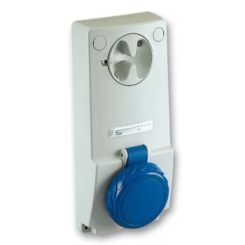   Schneider 82093 UNIKA Panelre szerelhető, reteszelhető aljzat, 3P+F, 9h, 32A, 250V, IP65, védelem nélkül
