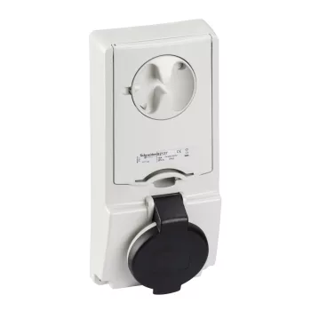   Schneider 82137 UNIKA Panelre szerelhető, reteszelhető aljzat, 3P+F, 7h, 16A, 500V, IP44, olvadóbiztosítós