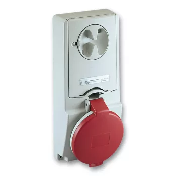   Schneider 82146 UNIKA Panelre szerelhető, reteszelhető aljzat, 3P+F, 6h, 32A, 415V, IP44, olvadóbiztosítós