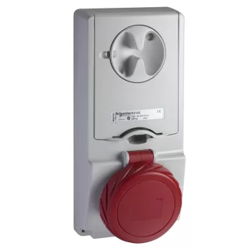   Schneider 82185 UNIKA Panelre szerelhető, reteszelhető aljzat, 3P+F, 6h, 16A, 415V, IP65, olvadóbiztosítós