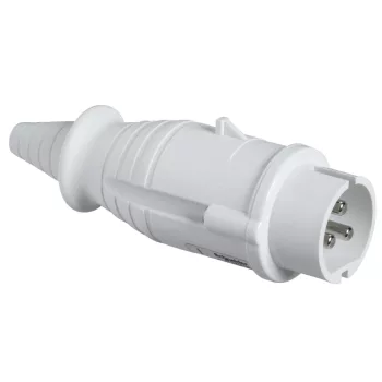   Schneider Electric, 82318, Törpefeszültségű ipari csatlakozó lengő dugvilla egyenes 3P 32A 12h, 40-50V 50/60 Hz, IP44, szürke, csavaros csatlakozás, PratiKa (Schneider 82318)