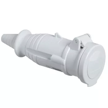   Schneider Electric, 82404, Törpefeszültségű ipari csatlakozó lengő dugalj egyenes 3P 16A 12h, 40-50V 50/60 Hz, IP44, szürke, csavaros csatlakozás, PratiKa (Schneider 82404)