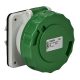 Schneider Electric, 82961, Törpefeszültségű ipari csatlakozó beépíthető dugalj egyenes 2P 16A 11h, 20-25V/40-50V 401/500 Hz, IP67, zöld, csavaros csatlakozás, PratiKa (Schneider 82961)