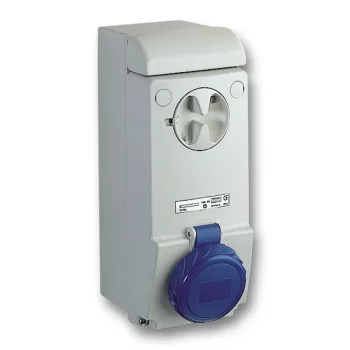   Schneider 83092 UNIKA Falra szerelhető, reteszelhető aljzat, 2P+F, 6h, 32A, 250V, IP65, védelem nélkül
