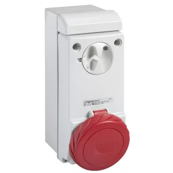   Schneider 83097 UNIKA Falra szerelhető, reteszelhető aljzat, 3P+N+F, 6h, 32A, 415V, IP65, védelem nélkül