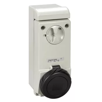   Schneider 83098 UNIKA Falra szerelhető, reteszelhető aljzat, 3P+F, 7h, 32A, 500V, IP65, védelem nélkül