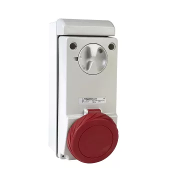   Schneider 83299 UNIKA Falra szerelhető, reteszelhető aljzat, 3P+N+F, 3h, 32A, 440V, IP65, védelem nélkül