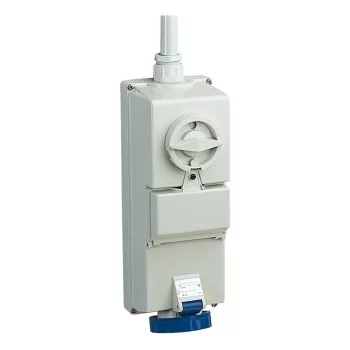   Schneider 83466 ISOBLOCK Falra szerelhető, reteszelhető aljzat, 2P+F, 6h, 32A, 250V, IP65, védelem nélkül