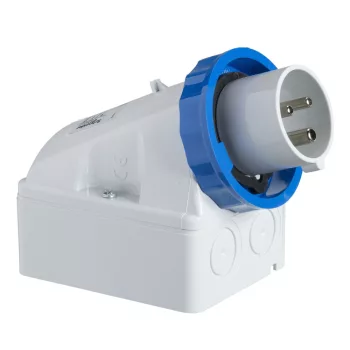   Schneider Electric, 83567, ipari csatlakozó rögzíthető dugvilla tokozott 4P (3P+F) 32A 9h, 230V 50/60 Hz, IP67, kék, csavaros csatlakozás, PratiKa (Schneider 83567)