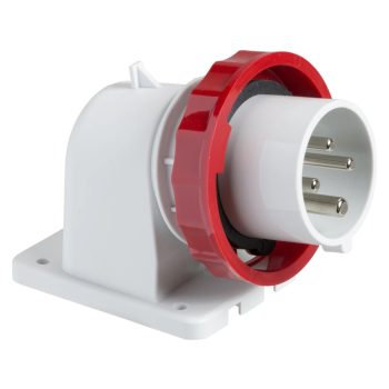   Schneider Electric, 83871, ipari csatlakozó beépíthető dugvilla ferde 5P (3P+N+F) 32A 6h, 400V 50/60 Hz, IP67, Dfb-324, piros, csavaros csatlakozás, PratiKa (Schneider 83871)