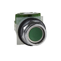 Schneider 9001KR2GH5 Nyomógomb védőgyűrűvel, 1NO, zöld