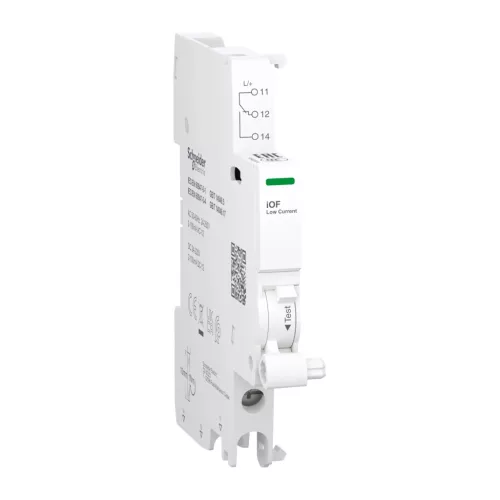 Schneider Electric Acti9 iOF jelzőérintkező (segédérintkező), 1 C/O, 2…100 mA, alsó bekötés – A9A26914