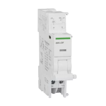   Schneider Electric, Acti9, A9A26946, Munkaáramú kioldó segédérintkező , Nyitás/zárás segédérintkezővel 100-415 V (AC),110-130 V (DC) ACTI9 iMX+OF(Schneider A9A26946)