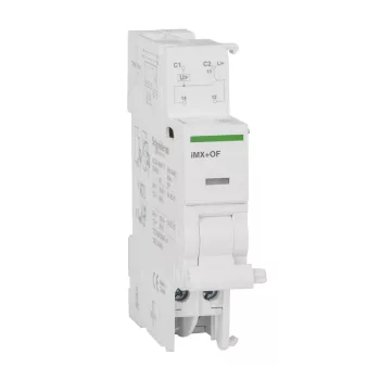   Schneider Electric, Acti9, A9A26948, Munkaáramú kioldó segédérintkező , Nyitás/zárás segédérintkezővel 12..24 V (AC),12..24 V (DC) ACTI9 iMX+OF(Schneider A9A26948)