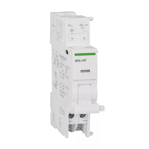 Schneider Electric Acti9 iMX-OF munkaáramú kioldó jelzőérintkezővel, 12…24 V AC / DC – A9A26948