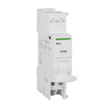   Schneider Electric, Acti9, A9A26963, Nullfeszültség kioldó segédérintkező, késleltetett 220-240 V (AC), ACTI9 iMNs(Schneider A9A26963)