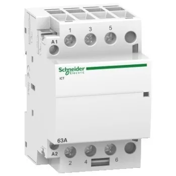  Schneider Electric, Moduláris kontaktor 63A, 3 Záró érintkező, 127V AC 60 Hz (Schneider A9C20463)