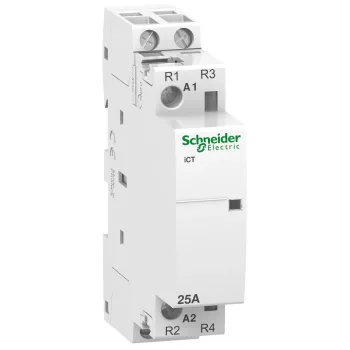   Schneider Electric, Moduláris kontaktor 25A, 2 Nyitó érintkező, 220V AC 50 Hz (Schneider A9C20536)