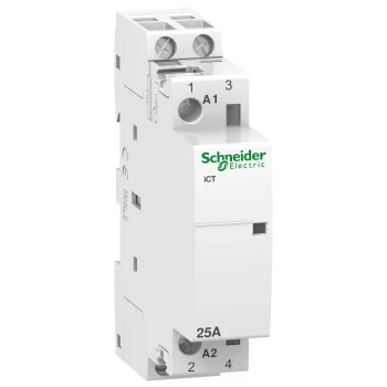   Schneider Electric, Moduláris kontaktor 25A, 2 Záró érintkező, 220-240V AC 60 Hz (Schneider A9C20632)