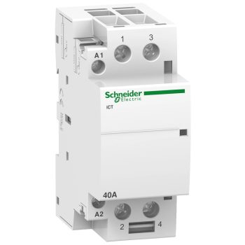   Schneider Electric, Moduláris kontaktor 40A, 2 Záró érintkező, 220-240V AC 60 Hz (Schneider A9C20642)