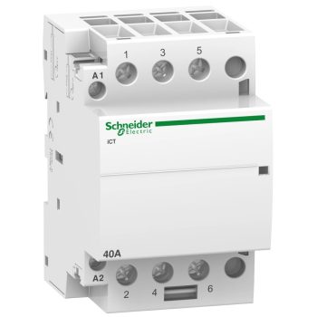   Schneider Electric, Moduláris kontaktor 40A, 3 Záró érintkező, 220-240V AC 60 Hz (Schneider A9C20643)