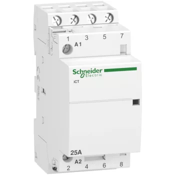   Schneider Electric, Moduláris kontaktor 25A, 4 Záró érintkező, 220-240V AC 50 Hz (Schneider A9C20834)